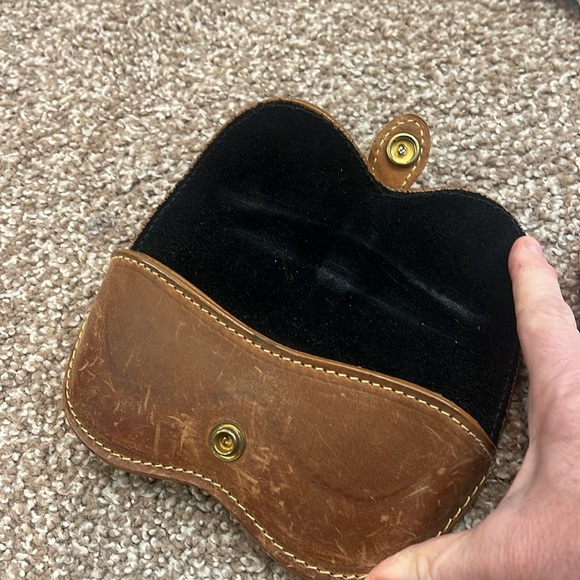 Mulholland Brothers Brown Leather Eyewear Eyeglass Case - Picture 7 of 7